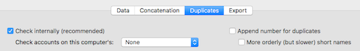 Duplicate Checking