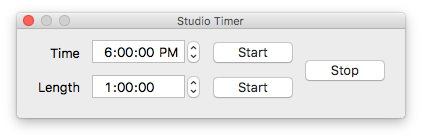 Studio Timer Interface