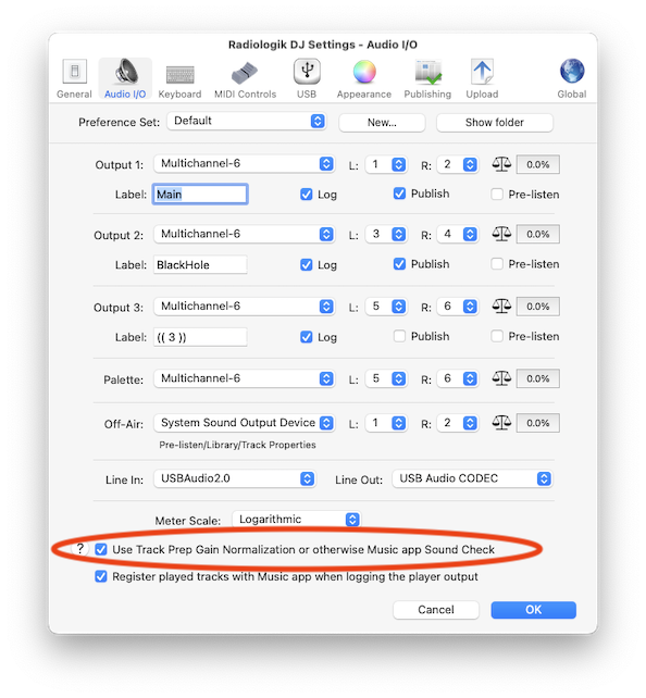 Track Prep Gain Normalization in DJ