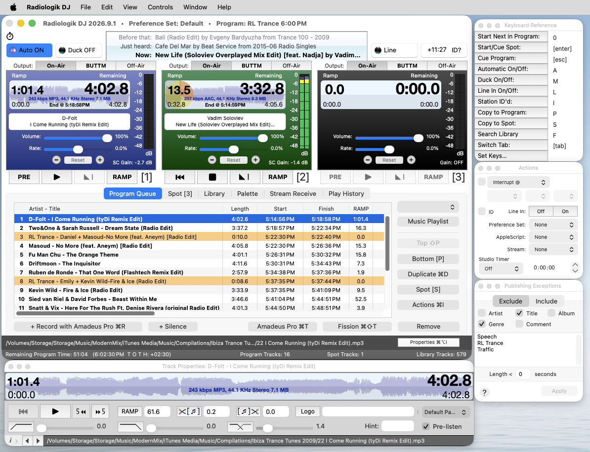 A view of the main operating window of Radiologik