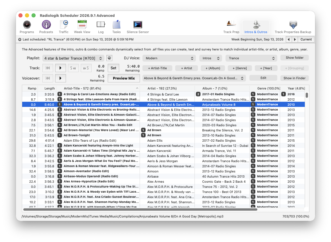 Radiologik Scheduler Intros & Outors (voicework)