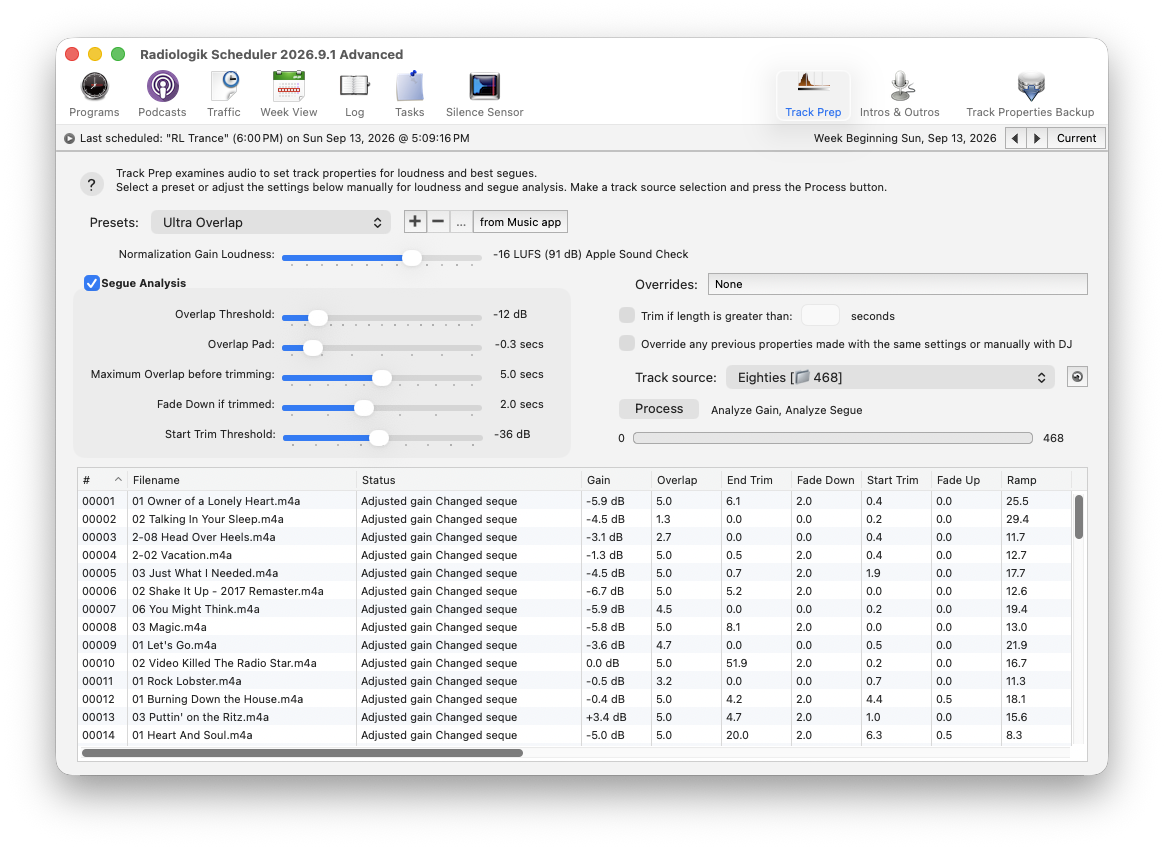 Radiologik Scheduler Track Prep